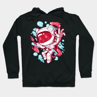 Cat in Koi Space Hoodie